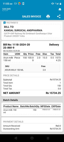 DMS App Sales Invoice view Tax is not showing in report in Tax field.jpg