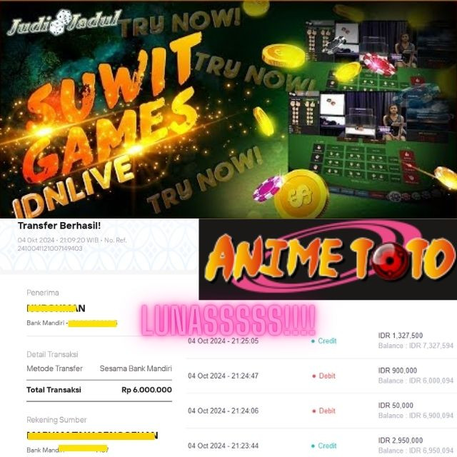 SELAMAT KEPADA ID XXXX JACKPOT PERMAINAN SUWIT GAMES IDNLIVE DI WEB ANIMETOTO
