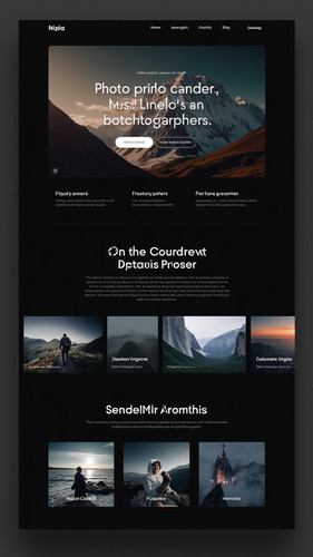 magnificent landing page for a photographer portfolio black background full screen image slider mini.jpg