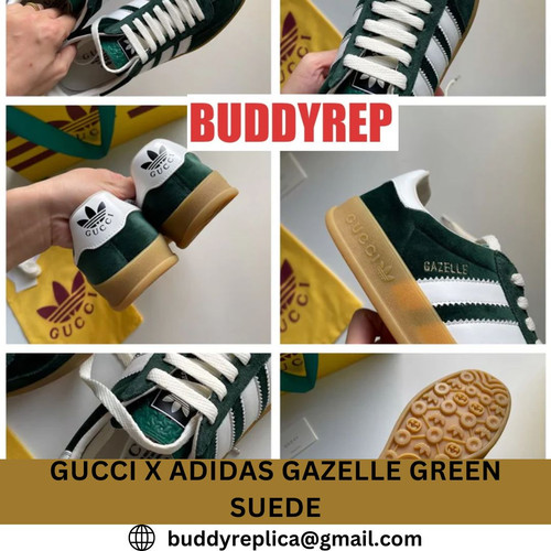 GUCCI X ADIDAS GAZELLE GREEN SUEDE.jpg
