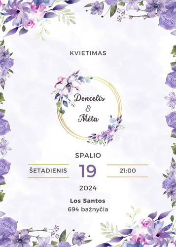 Purple Gold Aesthetic Watercolor Flower Wedding Invitation.jpg