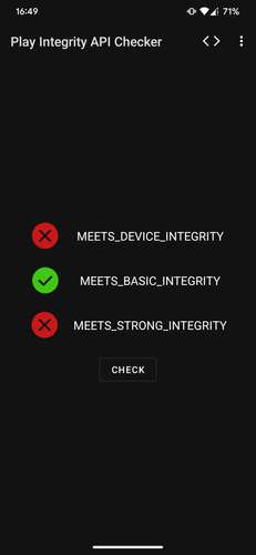Screenshot 20240809 164902 Play Integrity API Checker