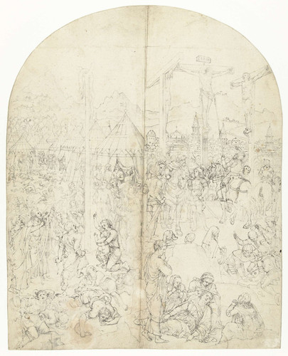 Aertsen, Pieter Распятия и появление Медного Змея, 1540 70, 319mm х 255mm, pen in zwart