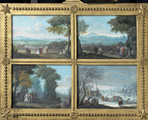 Blarenberghe, Jacques Guillaume van Четыре пейзажа, предположительно, четыре времени года, 1794, 21 