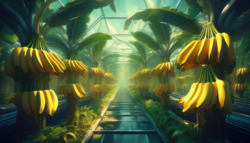 Firefly banana farm futuristic with bananas hanging off trees 52075.jpg