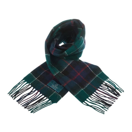 100 pure lambswool scottish scarf 12x60 unisex gift green checkered leslie green 1 450 p.jpg