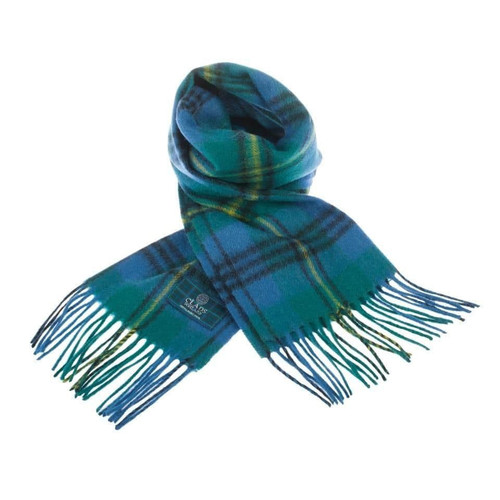 100 pure lambswool scottish scarf 12x60 unisex gift green checkered johnstone 1 444 p.jpg