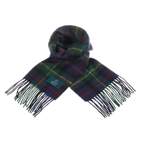 100 pure lambswool scottish scarf 12x60 unisex gift green checkered farquharson 1 418 p.jpg