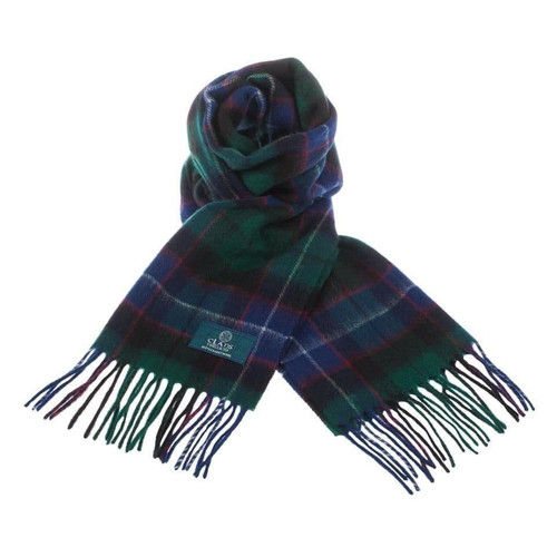 100 pure lambswool scottish scarf 12x60 unisex gift green checkered mitchell 1 2359 p.jpg