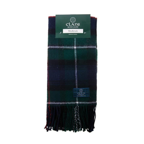 100 pure lambswool scottish scarf 12x60 unisex gift green checkered mackenzie 1 2332 p.jpg