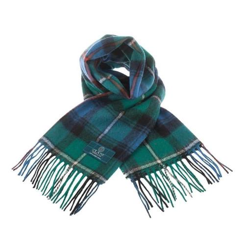 100 pure lambswool scottish scarf 12x60 unisex gift green checkered mackenzie 1 2333 p.jpg