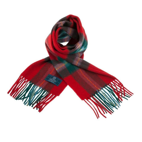 100 pure lambswool scottish scarf 12x60 unisex gift red checkered maclaine of 1 2339 p.jpg