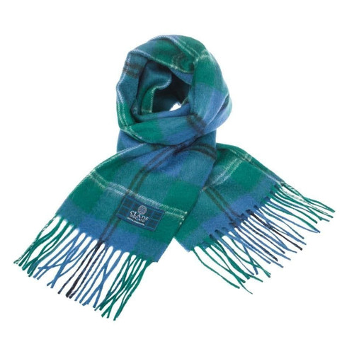 100 pure lambswool scottish scarf 12x60 unisex gift green checkered oliphant 1 2369 p.jpg