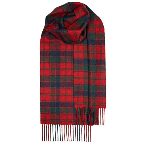 100 pure lambswool scottish scarf 12x60 unisex gift red checkered robertson red 1 4407 p.jpg