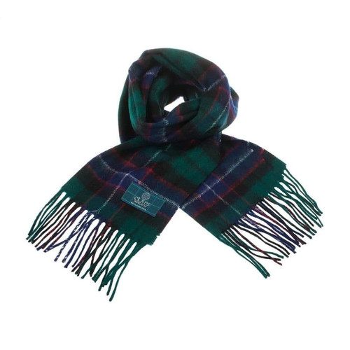 100 pure lambswool scottish scarf 12x60 unisex gift green checkered russell tartan 1 2375 p.jpg