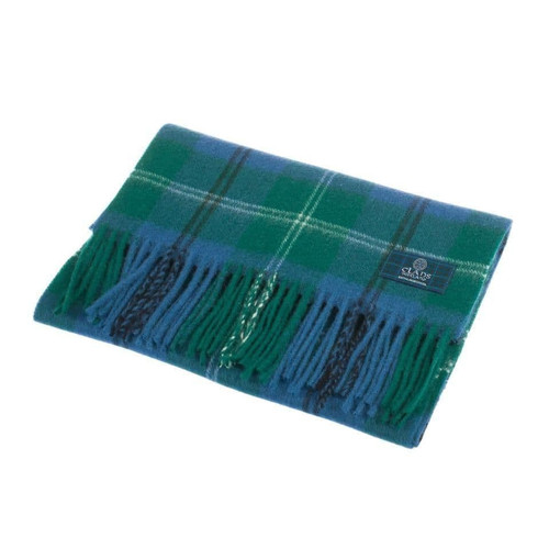 100 pure lambswool scottish scarf 12x60 unisex gift green checkered melville 5 2357 p.jpg