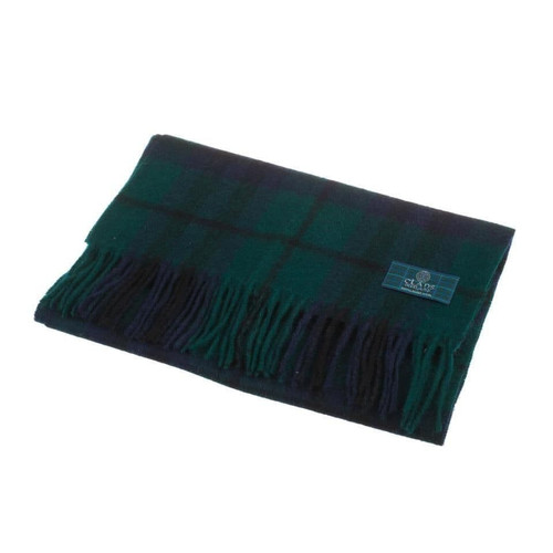 100 pure lambswool scottish scarf 12x60 unisex gift green checkered marshall 5 2355 p.jpg