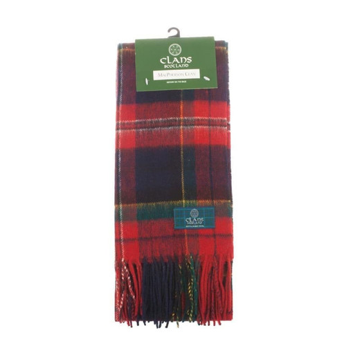 100 pure lambswool scottish scarf 12x60 unisex gift red checkered macpherson clan 5 2347 p.jpg