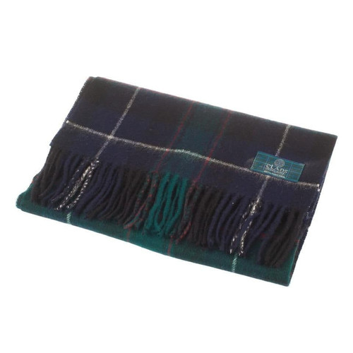 100 pure lambswool scottish scarf 12x60 unisex gift green checkered macrae hunting 5 2351 p.jpg
