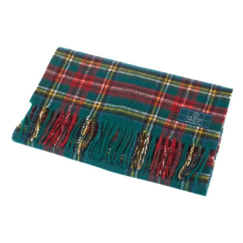 100 pure lambswool scottish scarf 12x60 unisex gift green checkered princess mary 5 2370 p.jpg