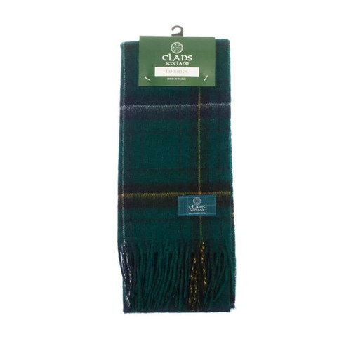 100 pure lambswool scottish scarf 12x60 unisex gift green checkered henderson 5 437 p.jpg