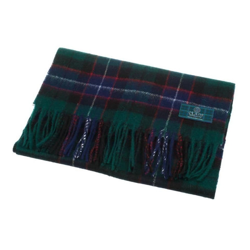 100 pure lambswool scottish scarf 12x60 unisex gift green checkered russell tartan 5 2375 p.jpg