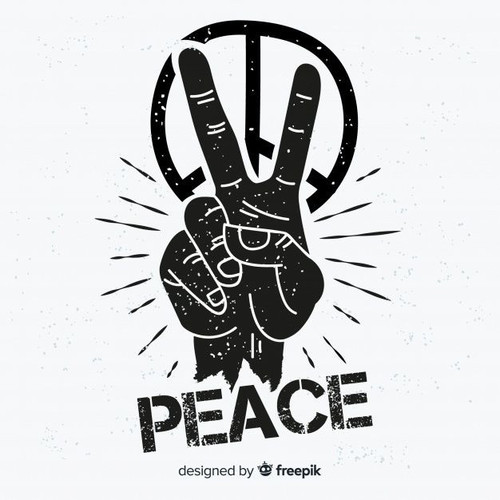 Premium Vector Hand peace symbol background.jpg