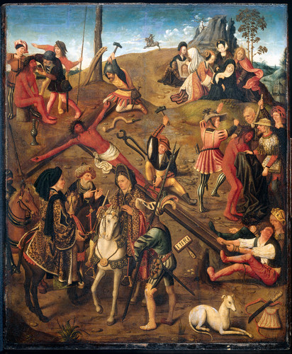 Cornelisz van Oostsanen, Jacob Распятие Христа, 1550, 64 cm х 53 cm, Дерево, масло