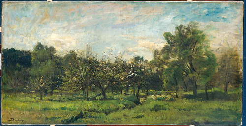 Daubigny, Charles Francois Фруктовый сад, 1869, 55 cm х 107,5 cm, Холст, масло