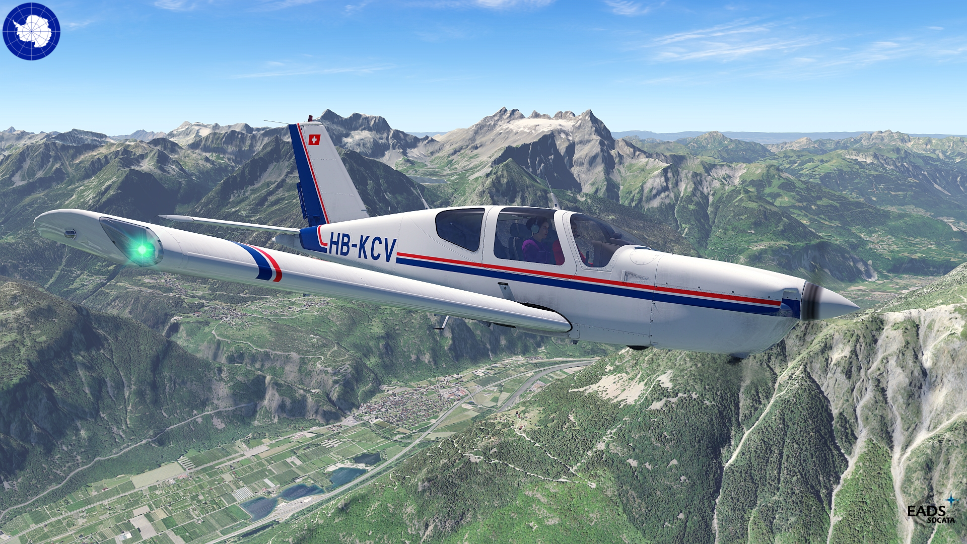 HB-KCV for JustFlight's Socata TB-20 for XP11/12 - Aircraft Skins