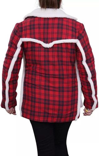 Women Designer Reynolds Ryan Shearling Flannel Jacket Dead Red pool Winter Coat Cotton Movie Wear6.jpg