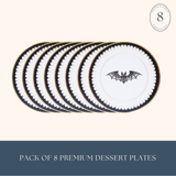 ELEGANT HALLOWEEN DESSERT LACY BAT PLATES BF24HLWN DP BKWT (2)