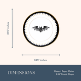 ELEGANT HALLOWEEN DESSERT LACY BAT PLATES BF24HLWN DP BKWT (3)