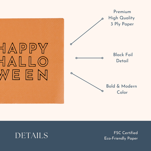 HAPPY HALLOWEEN ORANGE COCKTAIL NAPKINS BF24HLWN SN OR (4).png