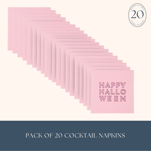 HAPPY HALLOWEEN PINK COCKTAIL NAPKINS BF24HLWN SN PK (2).png