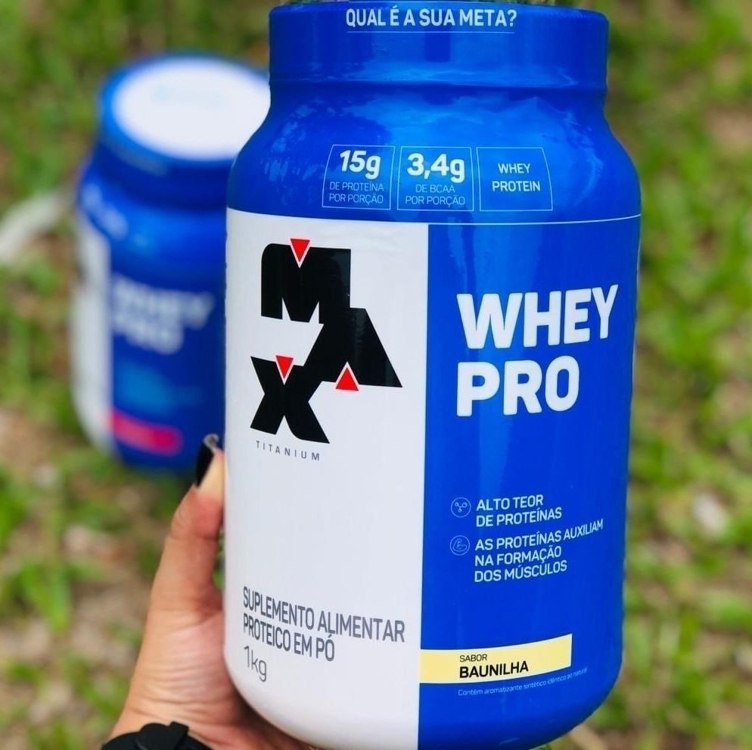 Max Titanium – Protein Pro Com Bcaa E Aminoácidos 1kg Sabor Baunilha