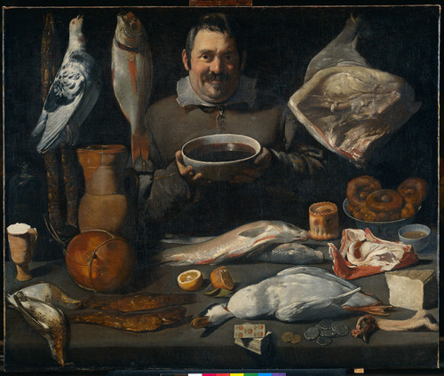 Meester van de Amsterdamse Bodegone Кухня, 1625, 100 cm х 122 cm, Холст, масло