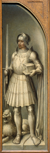 Meester van Alkmaar (окружение) Триптих Поклонение волхвов. Левая панель, 1550, 48,7 cm х 14,1 cm, Д