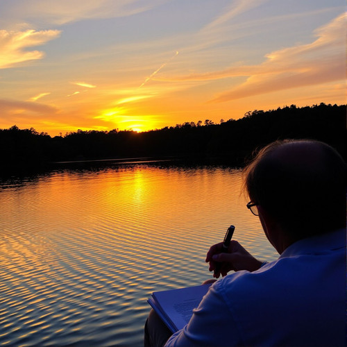 A%20lake%20with%20a%20beautiful%20sunset%20and%20a%20writer%20writing%20by%20the%20side%20of%20the%2.jpg