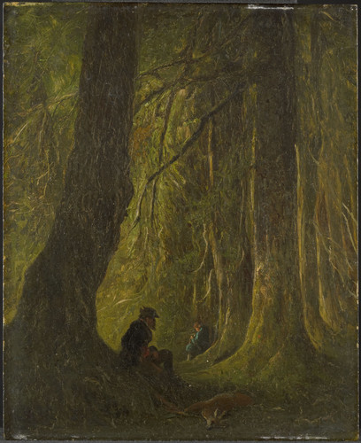 Tavenraat, Johannes На облаве, 1860, 22,8 cm х 18,5 cm, Дерево, масло