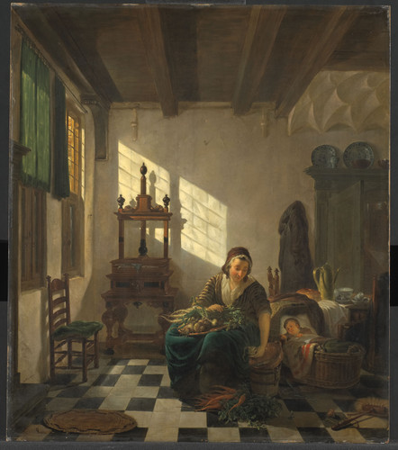 Strij, Abraham van I Домохозяйка, 1811, 56,5 cm х 49 cm, Дерево, масло