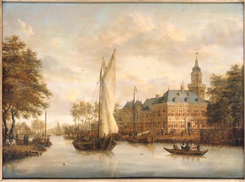 Storck, Jacobus Замок Ниенроде на реке Вехт в Брёкелене, 1686, 47 cm х 63 cm, Дерево, масло
