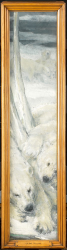 Swan, John Macallan Белые медведи, 1910, 79,5 cm х 17 cm, Холст, масло