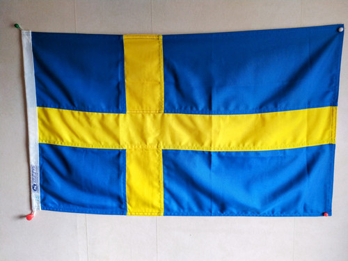Swedish flag on the wall. 75×47cm..jpg
