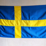 Swedish flag on the wall. 75×47cm.