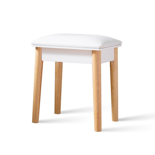Sold Wood Vanity Table Stool%2CDressing Stool for Makeup with PU%2CWhite Finish.jpg