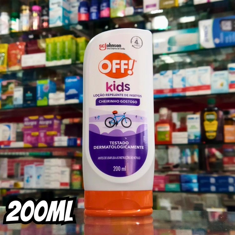 OFF! Kids, Repelente Infantil de Mosquitos e Insetos, Repelente Baby, Nova embalagem, Proteção por até 4h, Testado dermatologicamente, 200ml