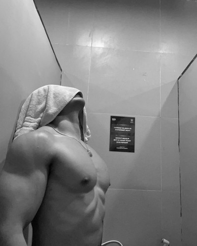 Photo by Dioza Oz on July 23, 2024. May be a black and white image of one or more people, biceps and.jpg