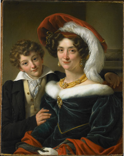 Kruseman, Cornelis Rudolphina Wilhelmina Elizabeth de Sturler (1798 1873) со своим сыном Richard Lee