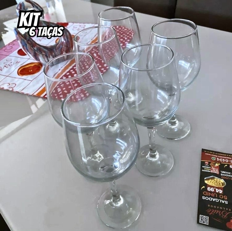 Jogo Taça de Vinho Passion Burgunder 490ml Kit 6pcs